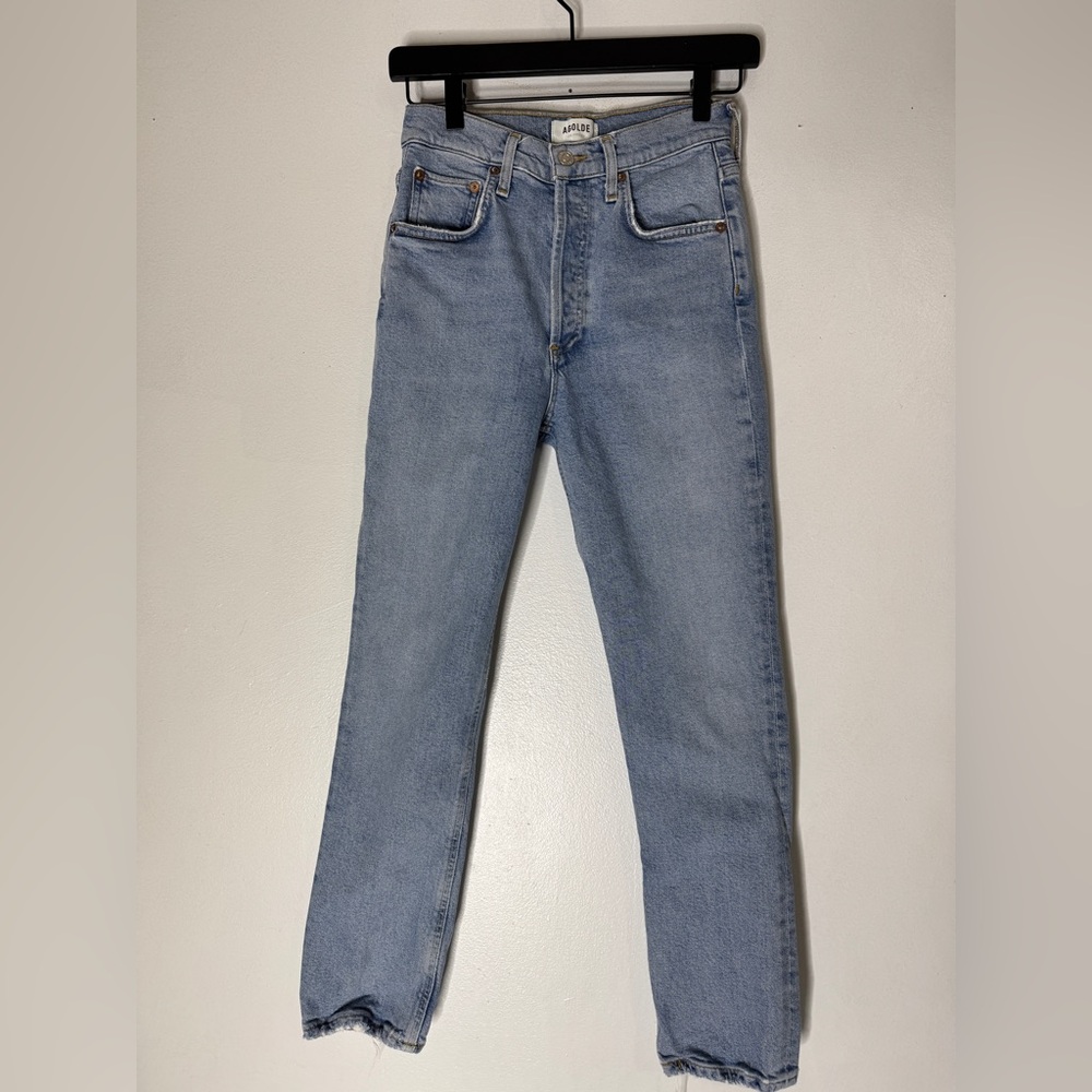 agolde riley crop Jeans Size 24 Light Wash